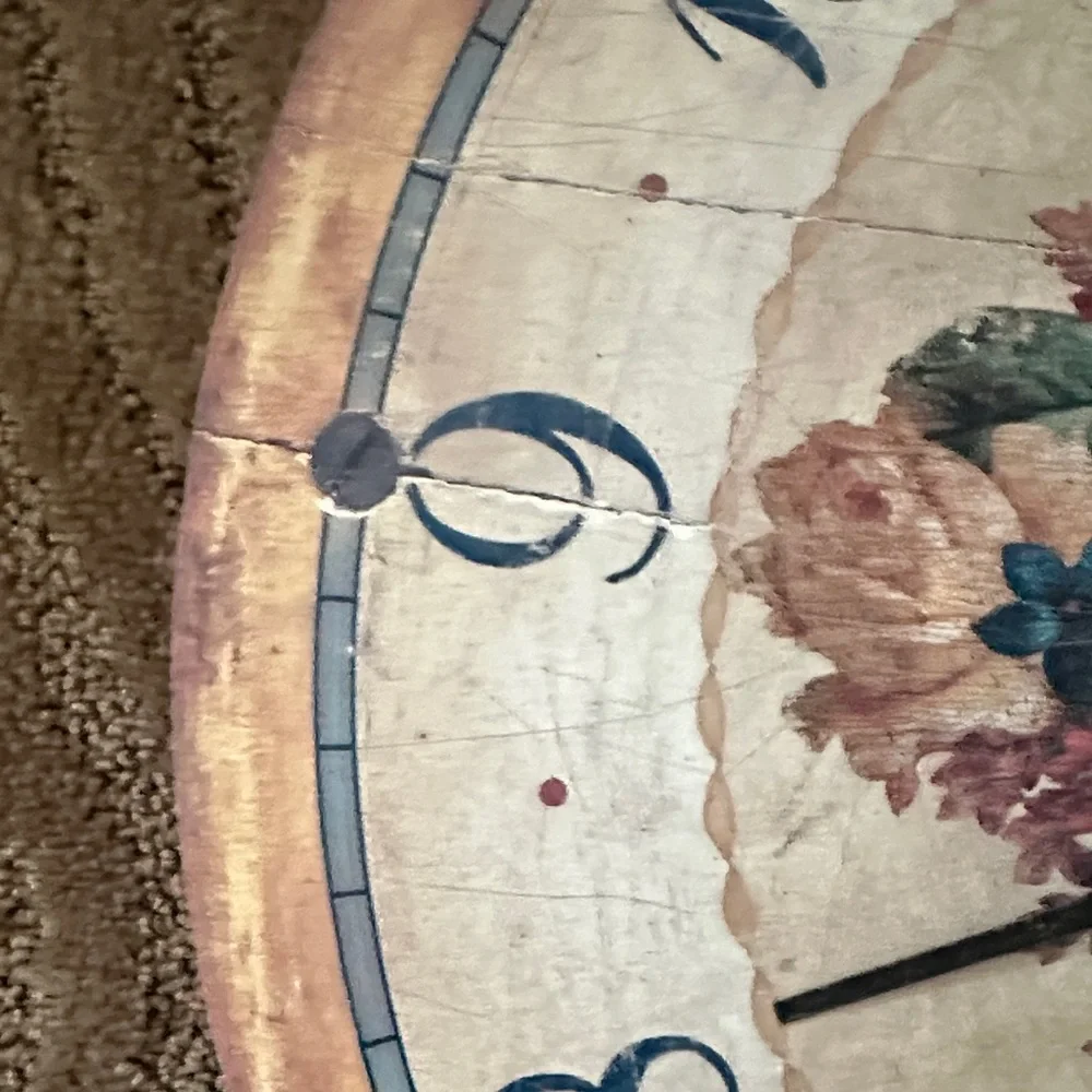Timeworks Floral Vintage Wall Clock